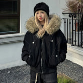 Winter Drift Faux Fur Jacket black Shoptery