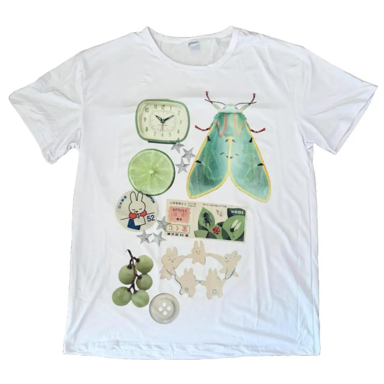 Lime Bug Aesthetic T-Shirt BJ4213-white Shoptery