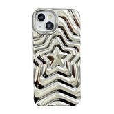Galactic Pulse Mirror Y2k iPhone Case Plating Silver Shoptery