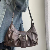 Mocha Y2k Mini Shoulder Bag Dark Brown Shoptery