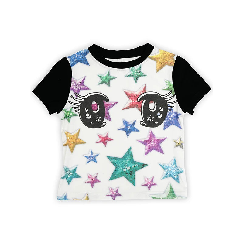 Kawaii Galaxy Gaze T-Shirt white Shoptery
