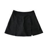 Noir Line Split Aesthetic Skirt black Shoptery