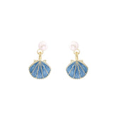 Coquette Pearl Seashell Drop Earrings ED0259-1 Shoptery