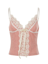 Coquette Sage Blossom Ribbon Top Pink Shoptery