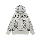 Dalmatian Dream Knit Jacket black One Size Shoptery