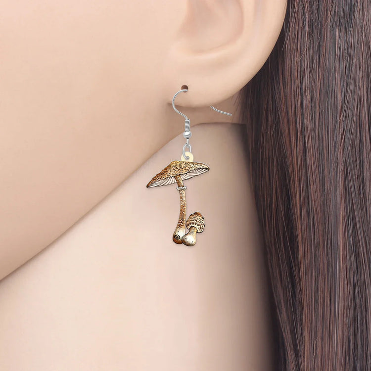Forest Charm Mushroom Earrings Shoptery