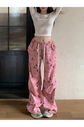 Baggy Pink Harajuku Cargo Pants Shoptery