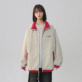 Black Striped Y2k Oversized Track Jacket Shoptery