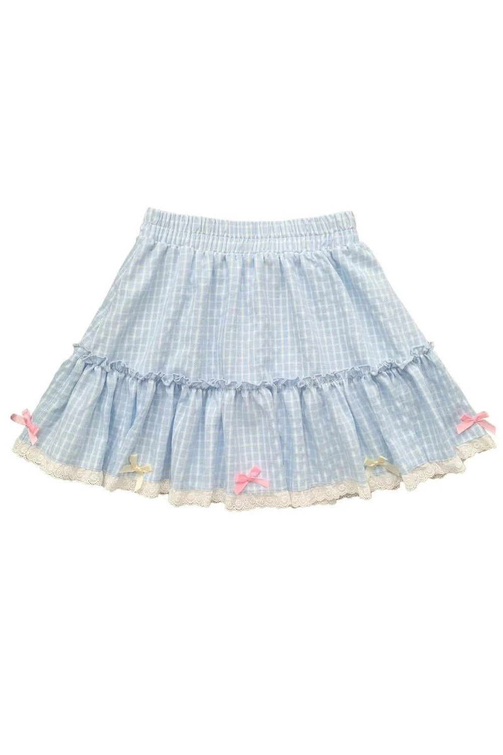Blue Plaid Lolita Skirt Sky blue Shoptery