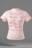 Top – Butterfly Cotton – 2000s Fashion for Layering pink Shoptery