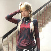 Chaos Flame Graphic Alt Mesh Top Shoptery