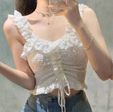 Chic Summer Crop Top white Shoptery