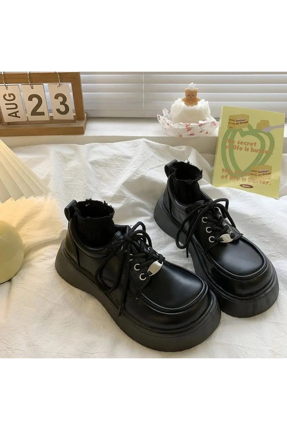 Retro Chocolate Chunky Platform Shoes Shoptery