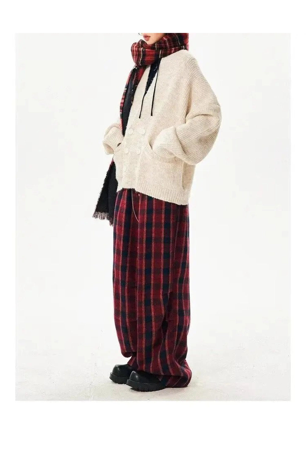 Alt Punk Plaid Baggy Lounge Pants Shoptery