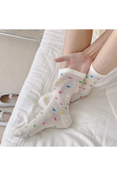 Coquette Colorful Dots Crew Socks Shoptery