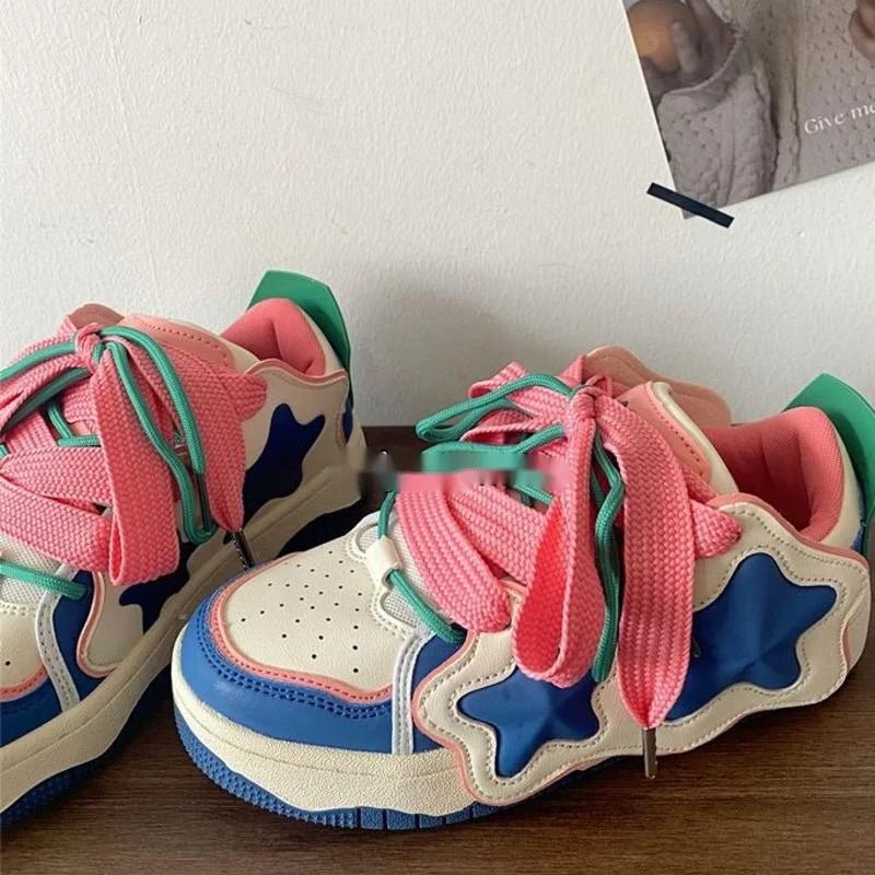 Y2k Kawaii Cosmic Glow Star Sneakers Shoptery