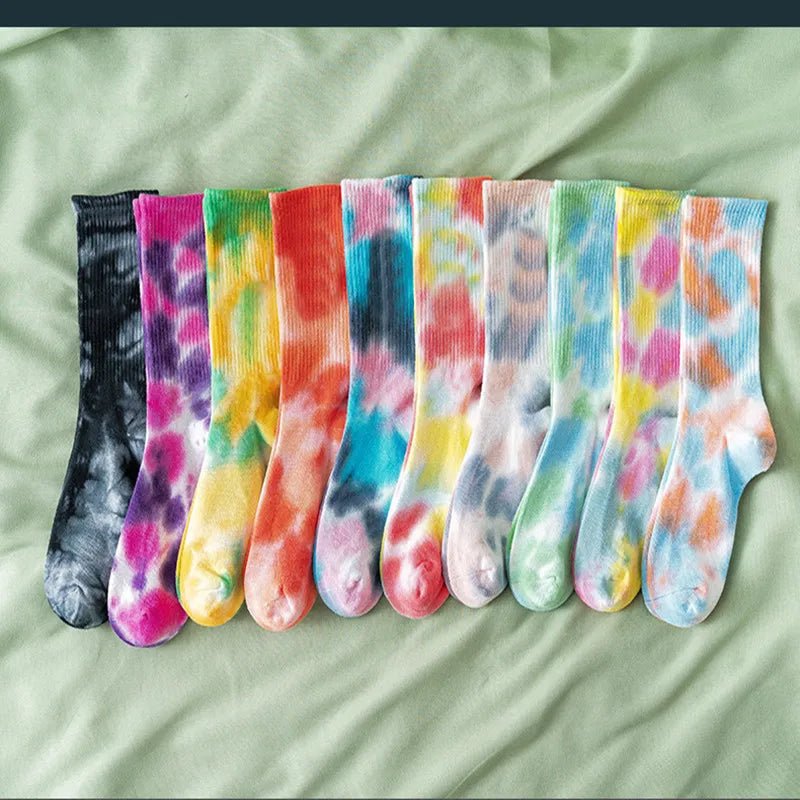 Cosmic Swirl Aesthetic Tie-Dye Socks Shoptery