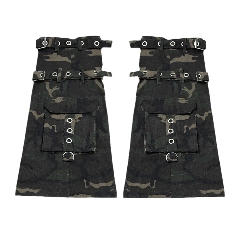Y2k Chaos Buckle Leg Warmers Camouflage One Size Shoptery