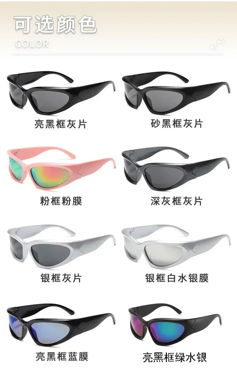 Y2k Cyberwave Slim Shield Sunglasses Shoptery