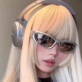 Y2k Cyberwave Slim Shield Sunglasses Shoptery