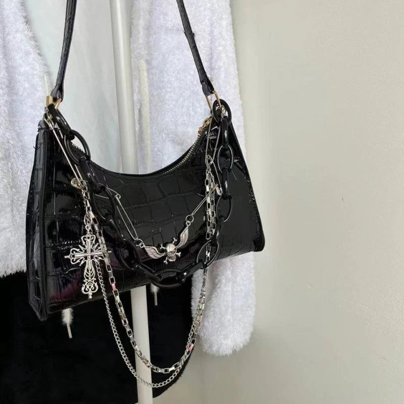 Dark Angel Chain Y2k Shoulder Bag Shoptery