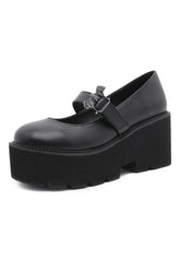 Alt Dark Bat Charm Chunky Shoes black Shoptery