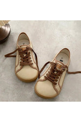 Aesthetic Designer Canvas Sneakers Cool Brown Shoptery