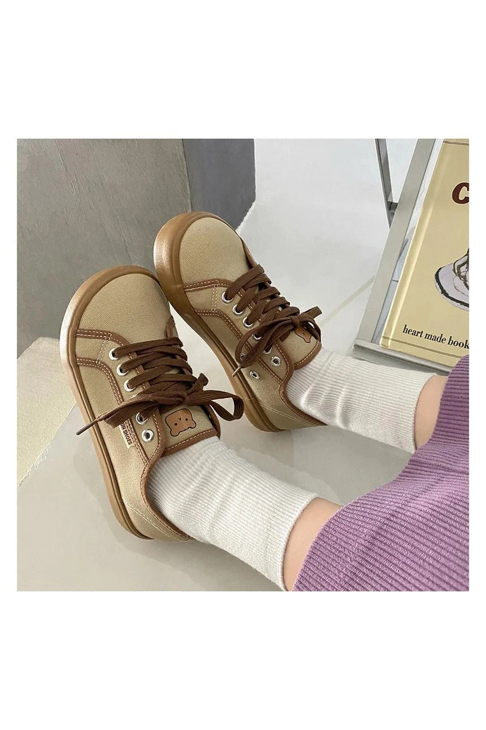 Aesthetic Designer Canvas Sneakers Shoptery