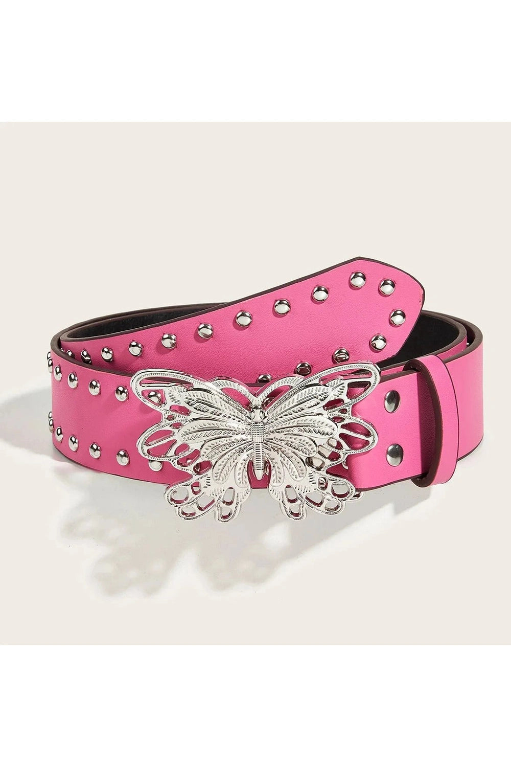 Edgy Diamond Butterfly Belt Pink Shoptery