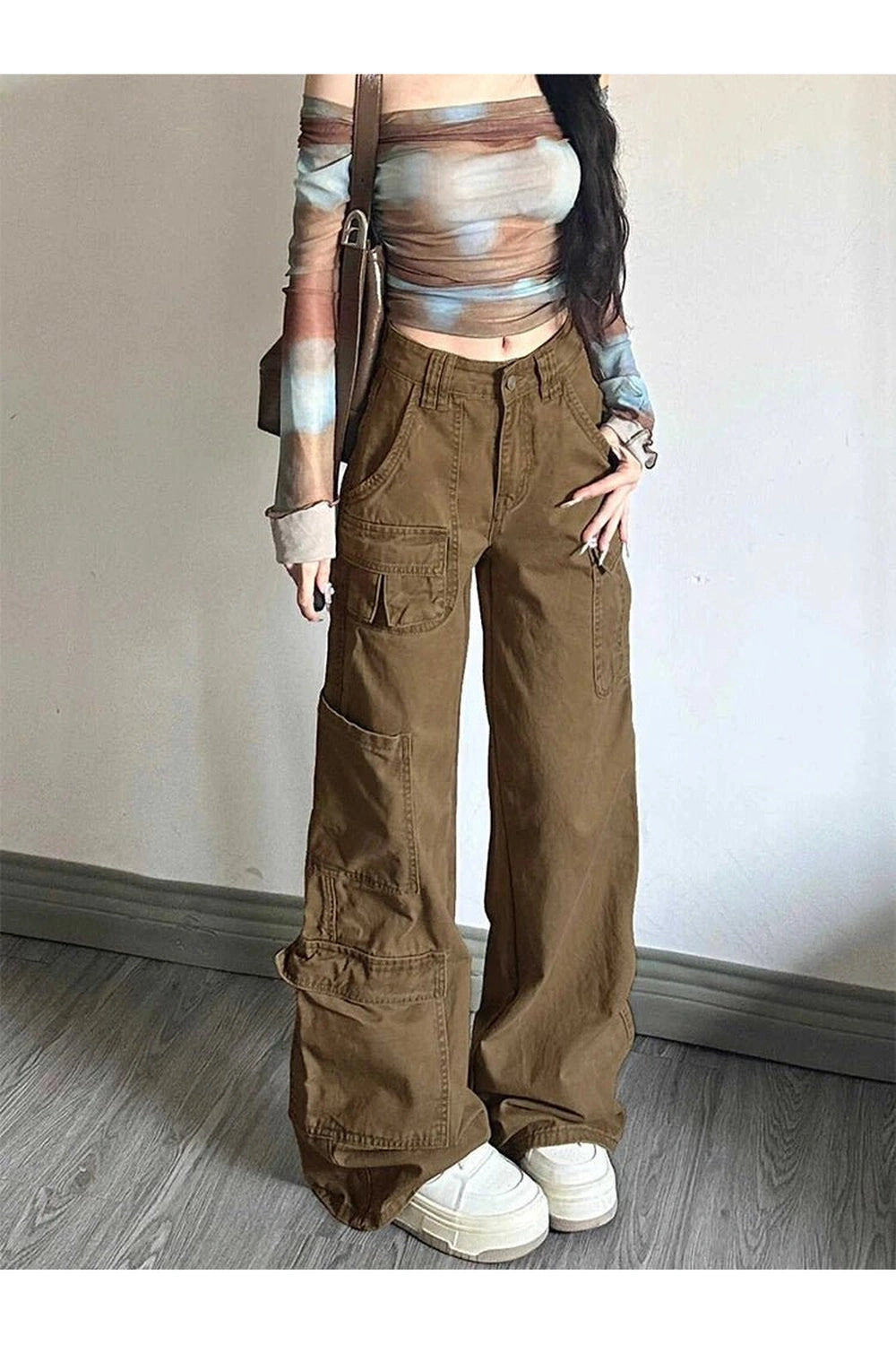 Y2k Earthy Cargo Utility Pants Shoptery