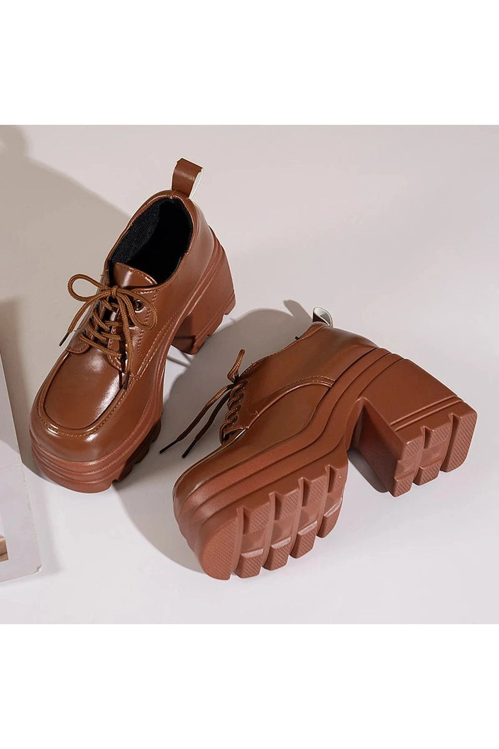 Aesthetic Eclipse Block Heel Boots Shoptery