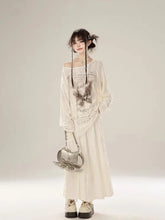 Faded Poetic Drape Edgy Outfit Set 2 set Light Apricot Shoptery