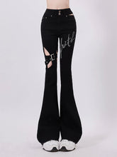 Alt Faith Buckled Flare Pants Black Shoptery