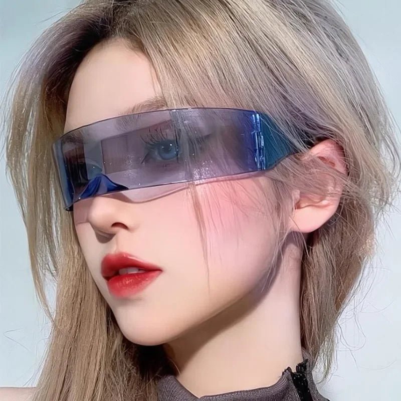 Y2k Futurewave Chrome Sunglasses Shoptery