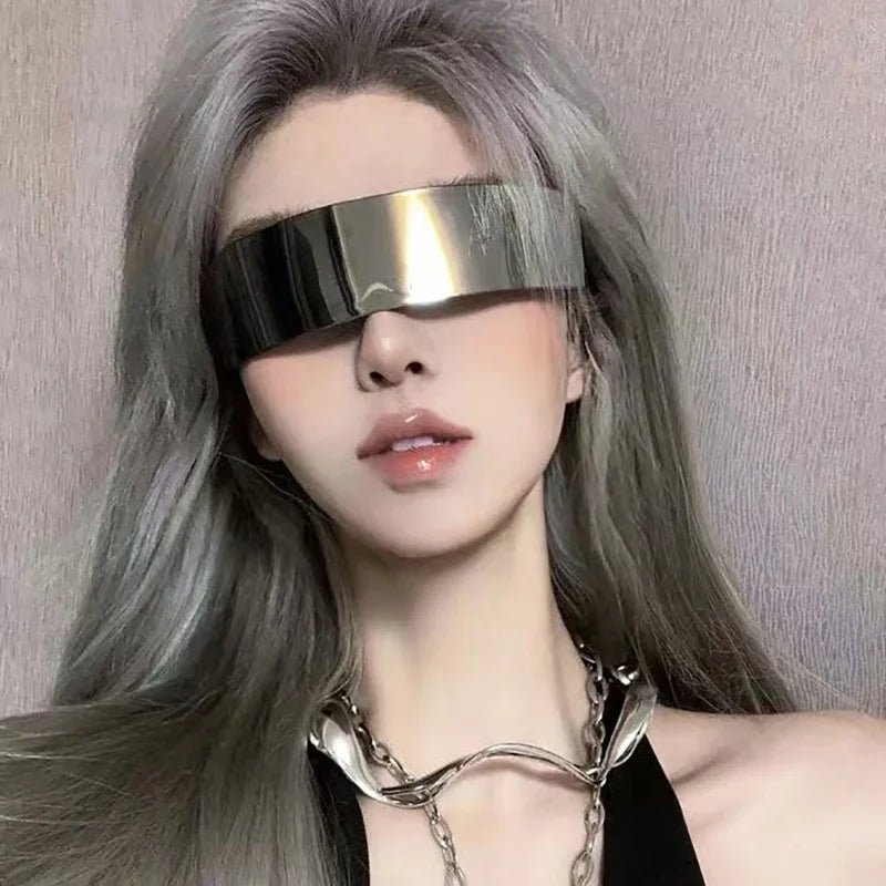 Y2k Futurewave Chrome Sunglasses Shoptery