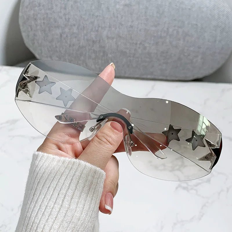 Y2k Galactic Shield Sunglasses Shoptery