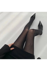 Coquette Glimmer Striped Tights Shoptery