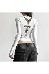 Alt Goth Angel Long Sleeve Top Shoptery