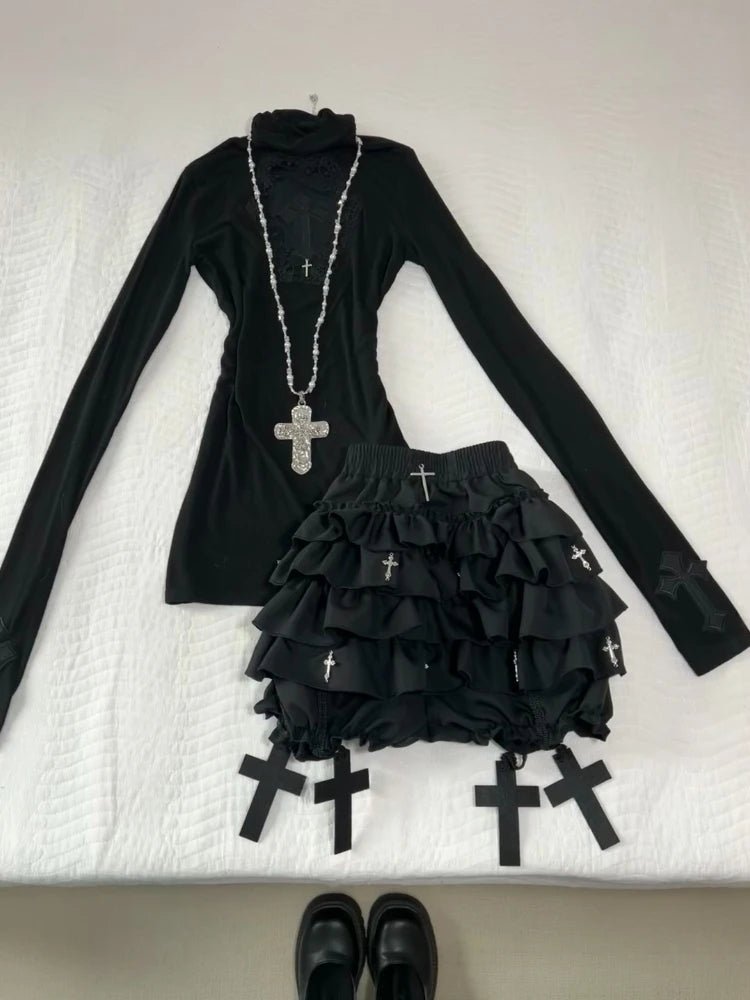 Gothic Cathedral Ruffle Long Sleeve Set Shoptery