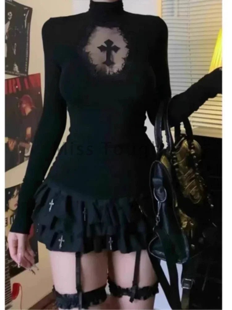 Gothic Cathedral Ruffle Long Sleeve Set Shoptery