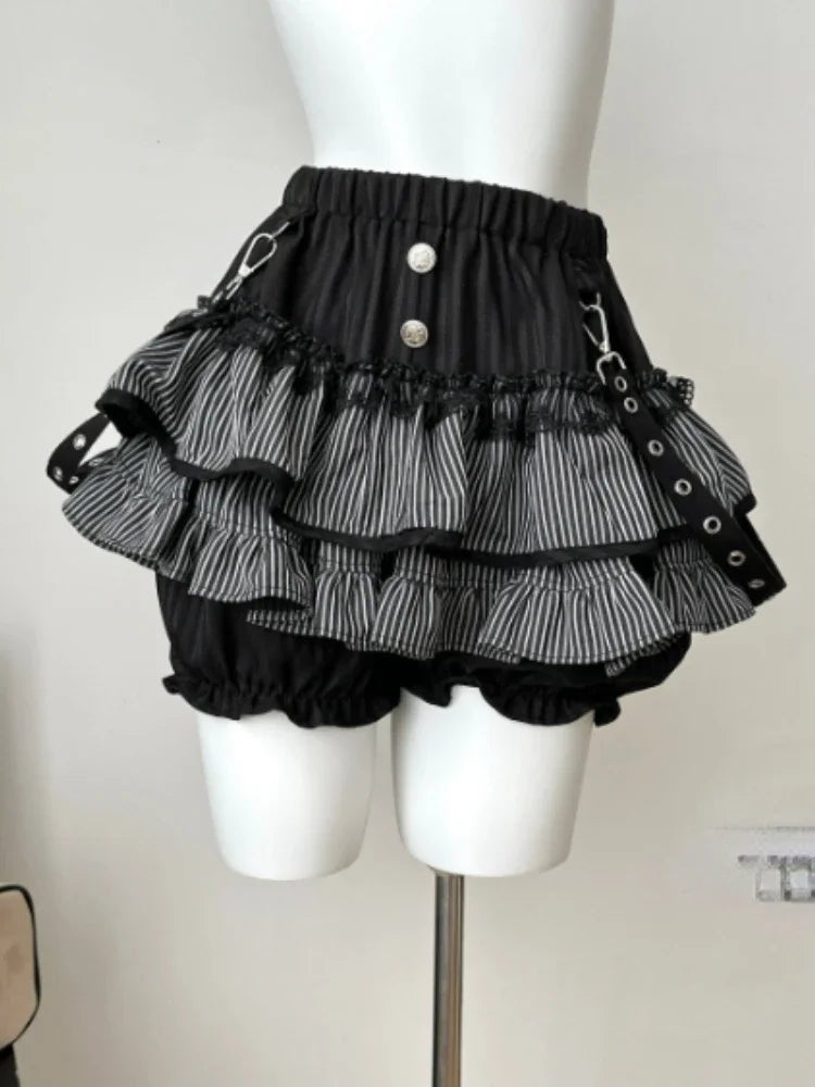 Gothic Doll Strapped Long Sleeve Set skirt Shoptery