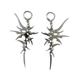 Edgy Goth Flame Spike Earrings Default Title Shoptery