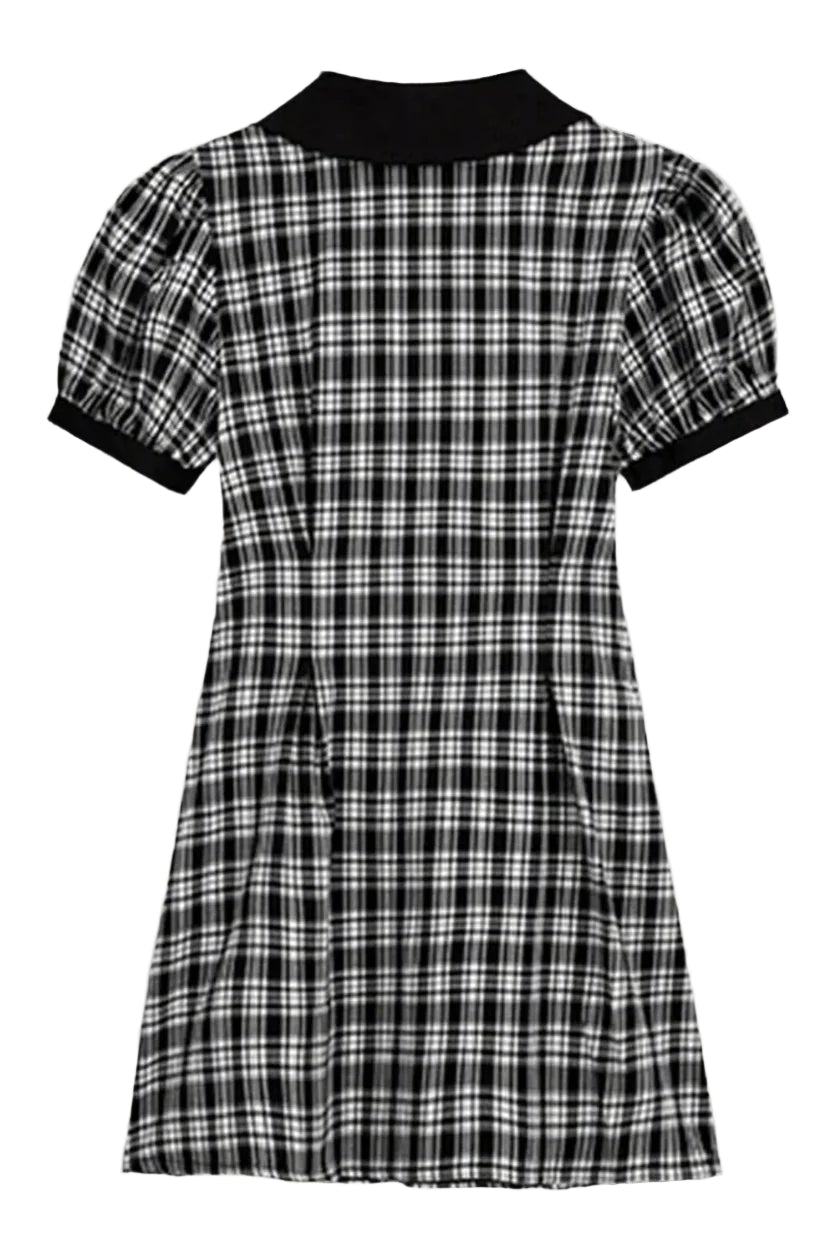 Retro Plaid Peter Pan Dress Shoptery
