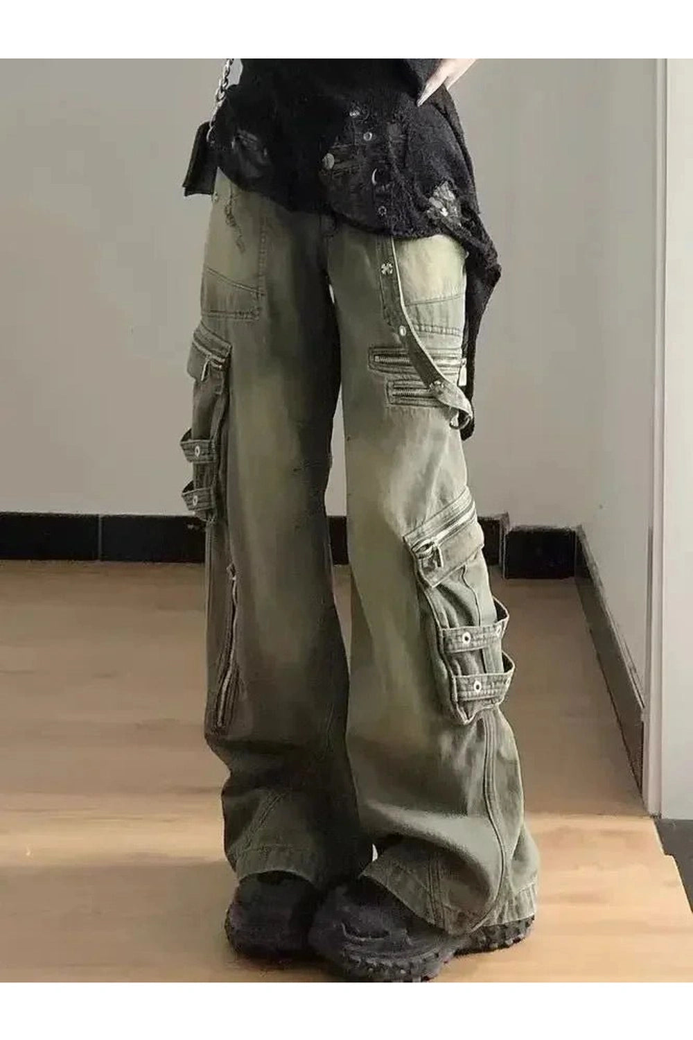 Y2k Strapped Cargo Pants Shoptery