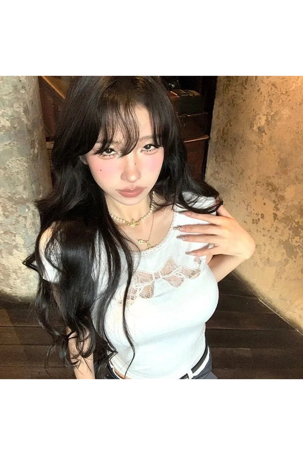 Hollow Out Cotton Top Shoptery