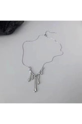 Edgy Irregular Lava Drop Necklace Shoptery