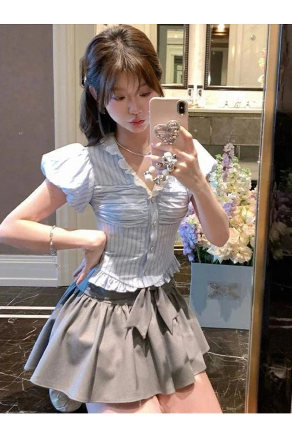 Kawaii Stripe Suit Set Shoptery