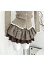 Acubi Style Cardigan Sweater Outfit Set Brown-Skirts Shoptery