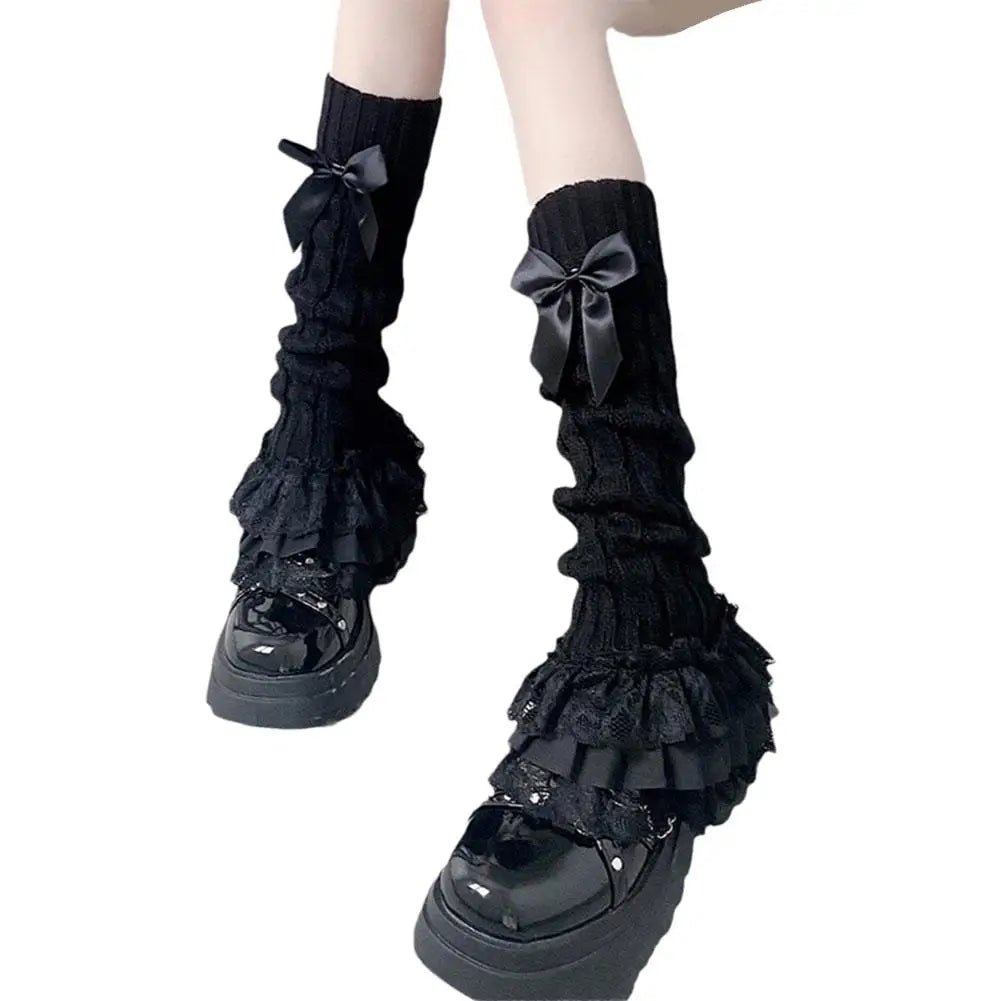 Kawaii Lace Melody Ruffle Leg Warmers Shoptery