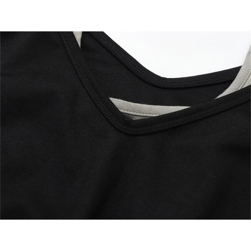 Alt Layered Strap Crop Sweatshirt Shoptery